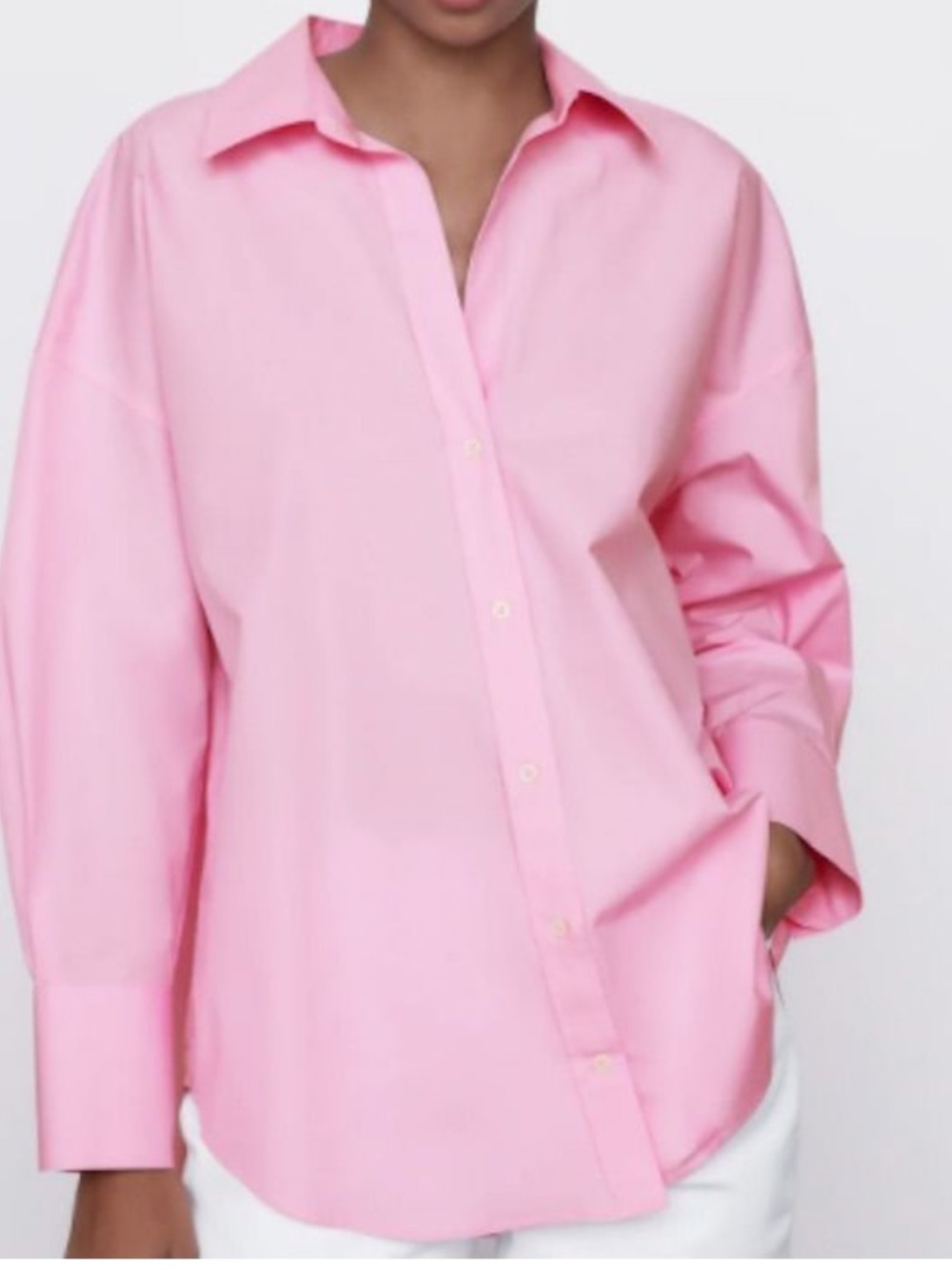 MELROSE AND MARKET Pink Women’s Small Cotton Button Up Shirt Blouse